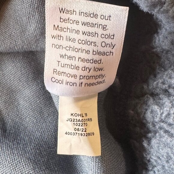 SO Blue Sherpa Vest Sz L - Picture 6 of 8
